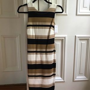 Banana Republic striped V-back dress